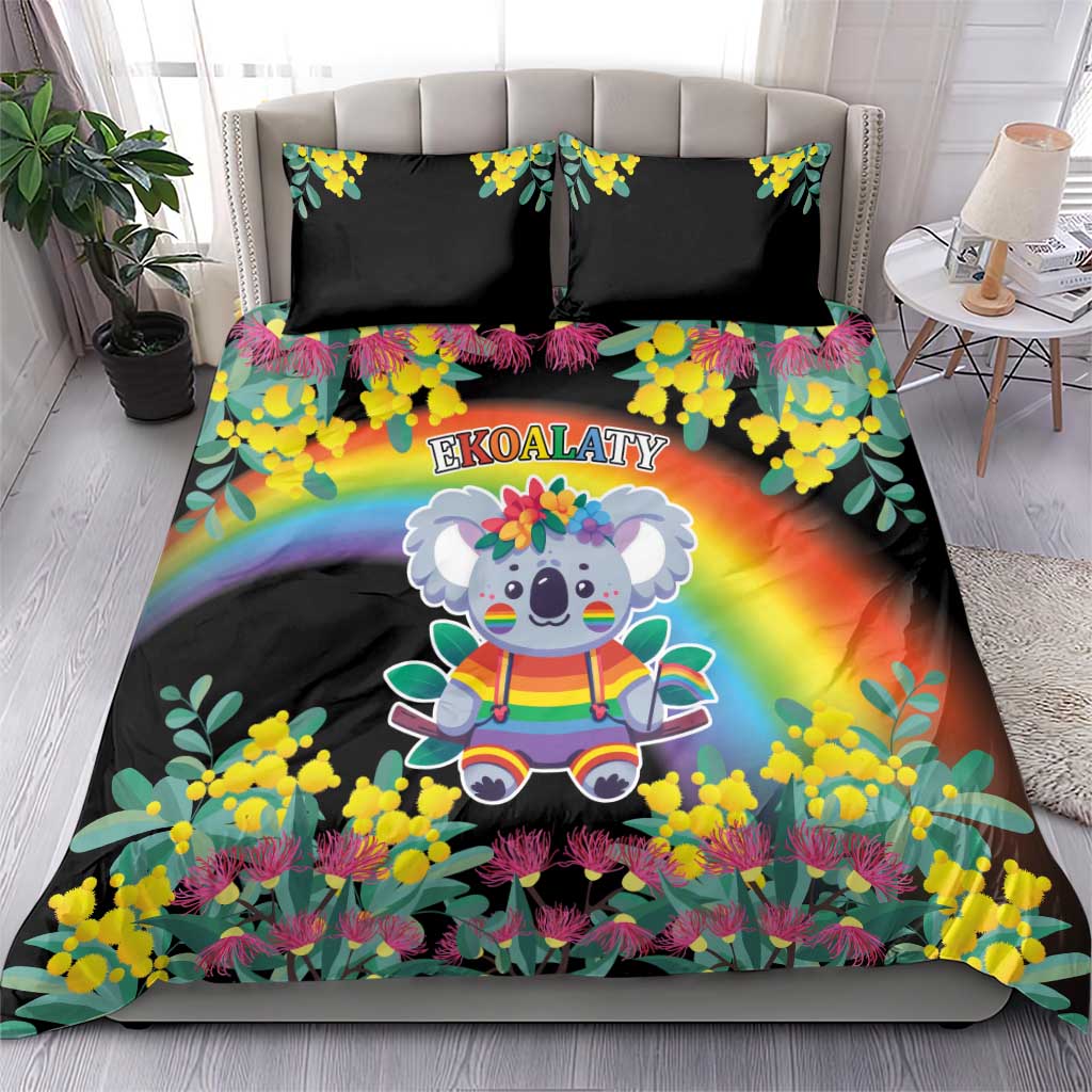 LGBTQ Koala Gay Bedding Set Aussie Koala Bear Ekoalaty - Vibe Hoodie Shop