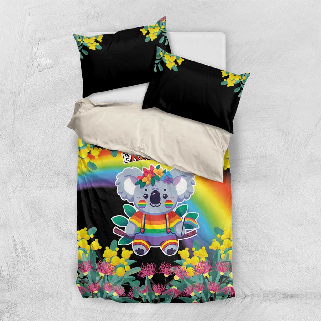 LGBTQ Koala Gay Bedding Set Aussie Koala Bear Ekoalaty - Vibe Hoodie Shop