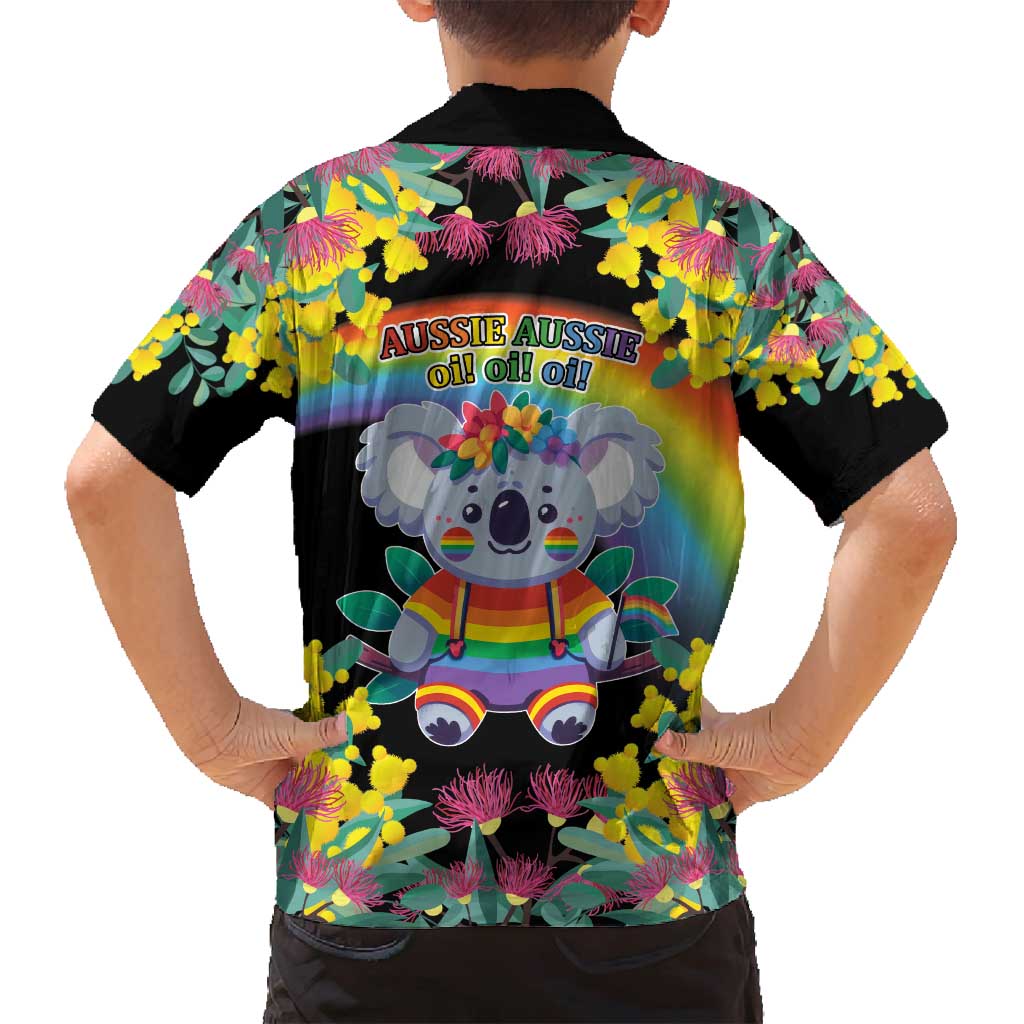 LGBTQ Koala Gay Family Matching Long Sleeve Bodycon Dress and Hawaiian Shirt Aussie Koala Bear Ekoalaty