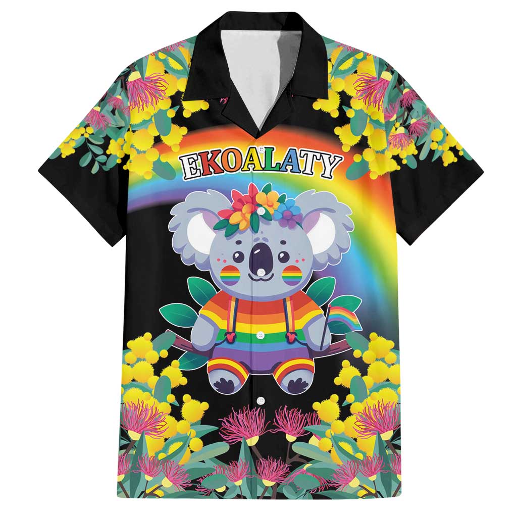 LGBTQ Koala Gay Family Matching Long Sleeve Bodycon Dress and Hawaiian Shirt Aussie Koala Bear Ekoalaty