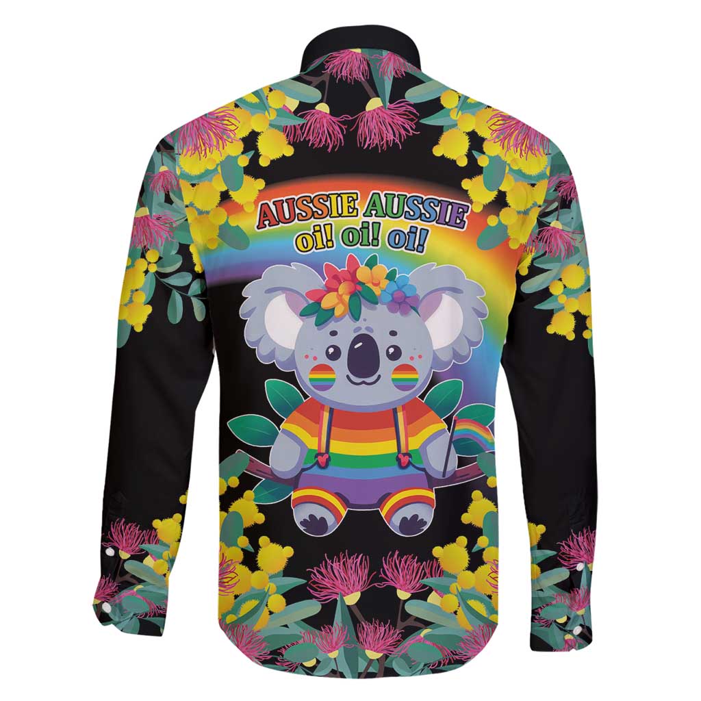 LGBTQ Koala Gay Family Matching Long Sleeve Bodycon Dress and Hawaiian Shirt Aussie Koala Bear Ekoalaty