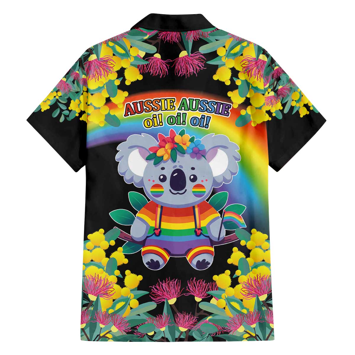 LGBTQ Koala Gay Family Matching Off The Shoulder Long Sleeve Dress and Hawaiian Shirt Aussie Koala Bear Ekoalaty