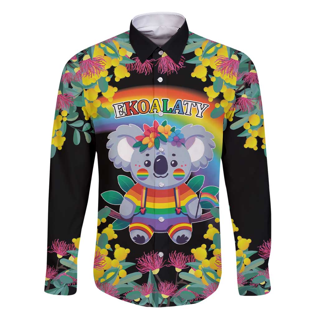 LGBTQ Koala Gay Family Matching Short Sleeve Bodycon Dress and Hawaiian Shirt Aussie Koala Bear Ekoalaty