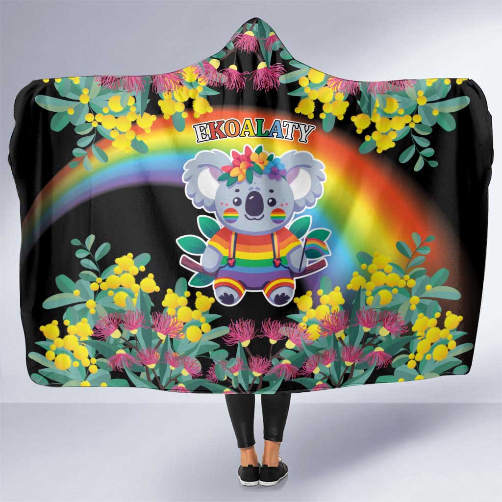 LGBTQ Koala Gay Hooded Blanket Aussie Koala Bear Ekoalaty