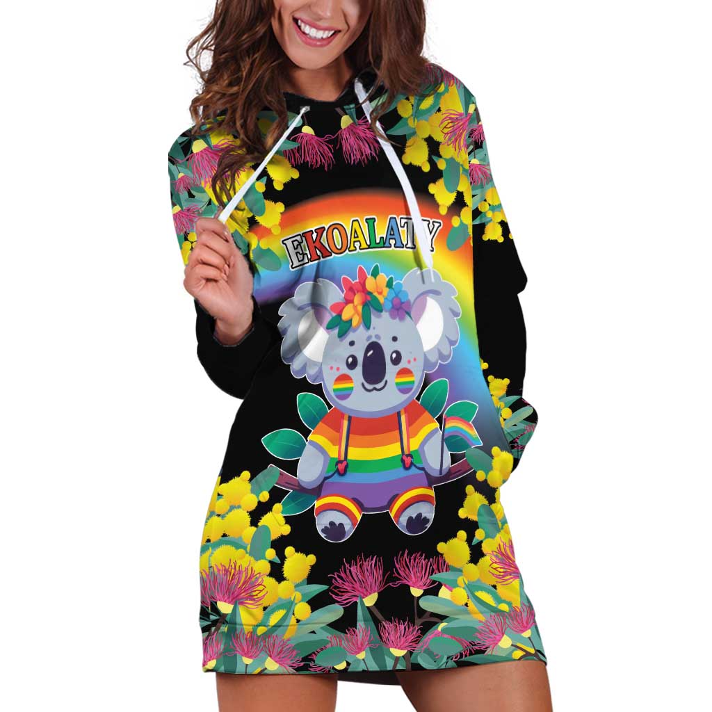 LGBTQ Koala Gay Hoodie Dress Aussie Koala Bear Ekoalaty - Vibe Hoodie Shop