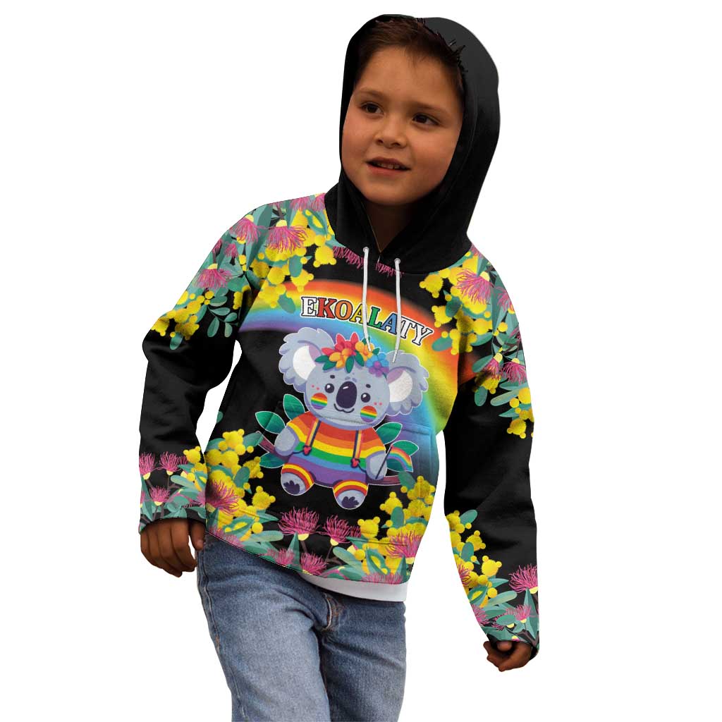 LGBTQ Koala Gay Kid Hoodie Aussie Koala Bear Ekoalaty - Vibe Hoodie Shop