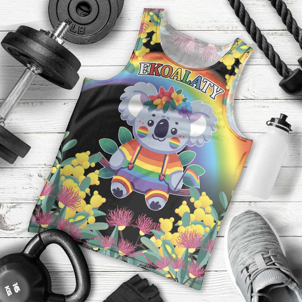 LGBTQ Koala Gay Men Tank Top Aussie Koala Bear Ekoalaty - Vibe Hoodie Shop