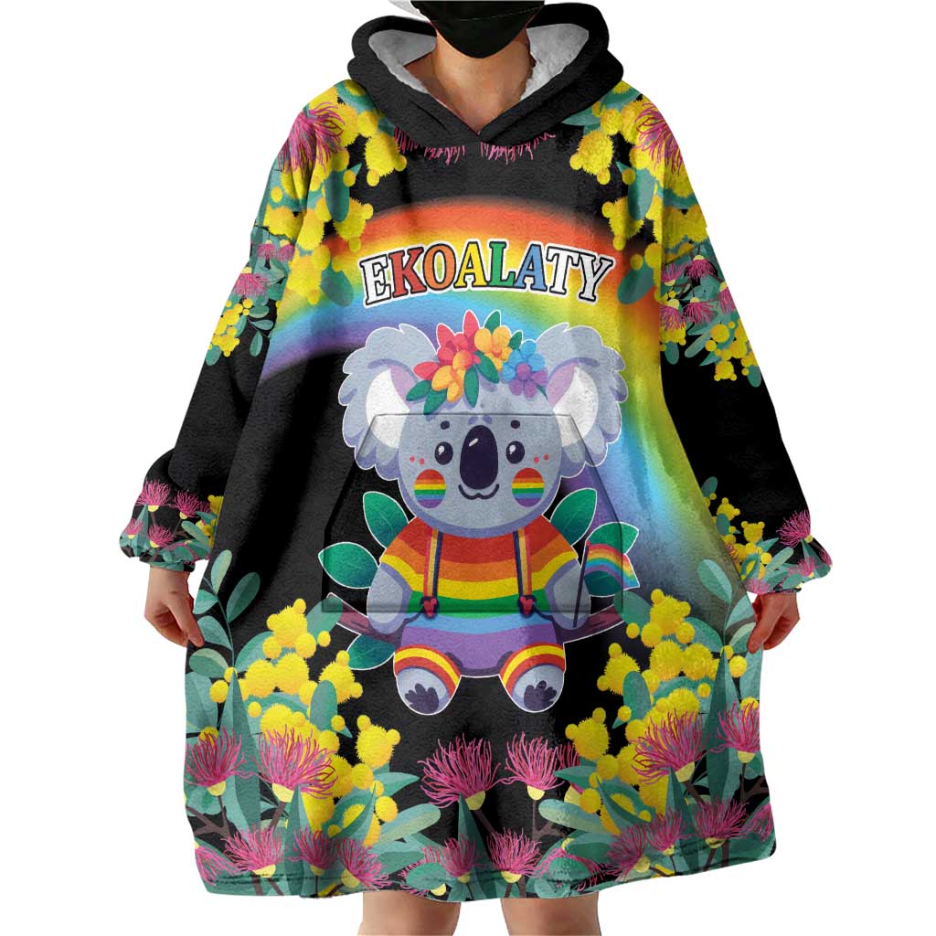 LGBTQ Koala Gay Wearable Blanket Hoodie Aussie Koala Bear Ekoalaty - Vibe Hoodie Shop