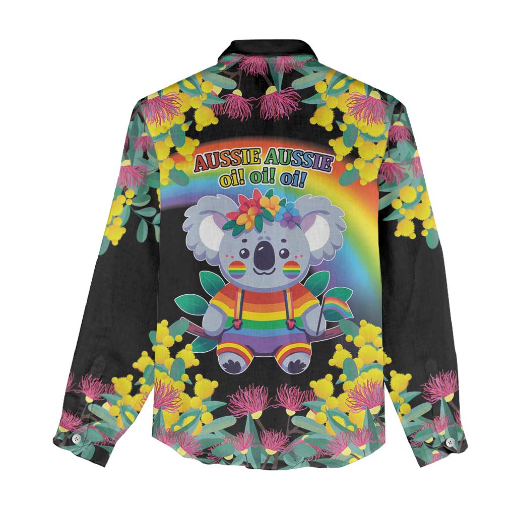 LGBTQ Koala Gay Women Casual Shirt Aussie Koala Bear Ekoalaty - Vibe Hoodie Shop