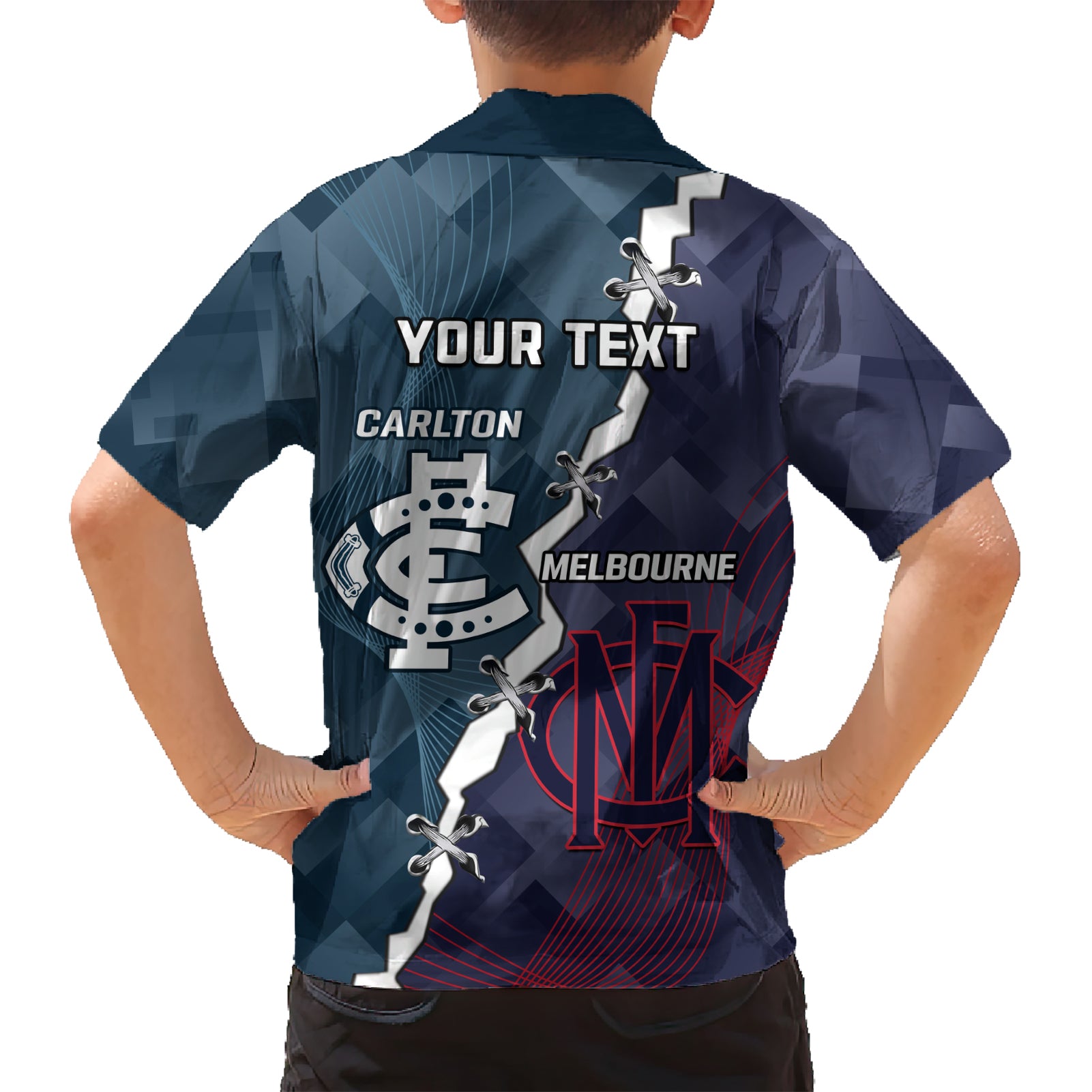 Personalised Demons And Blues Football Hawaiian Shirt Sporty Version - Vibe Hoodie Shop