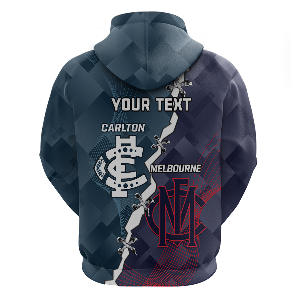 Personalised Demons And Blues Football Hoodie Sporty Version - Vibe Hoodie Shop