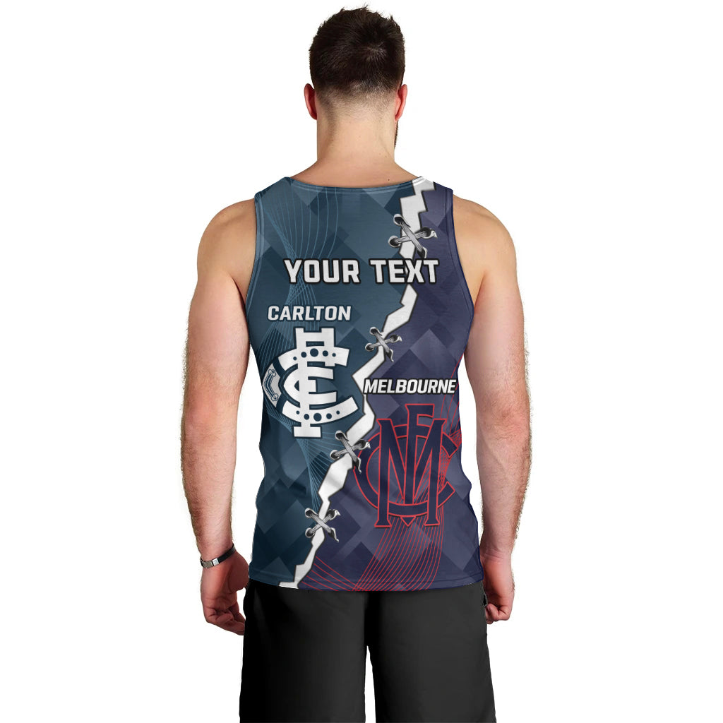 Personalised Demons And Blues Football Men Tank Top Sporty Version - Vibe Hoodie Shop