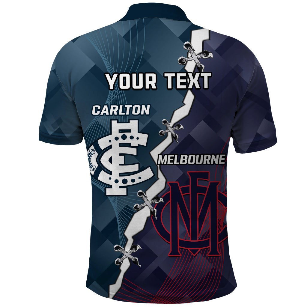 Personalised Demons And Blues Football Polo Shirt Sporty Version - Vibe Hoodie Shop