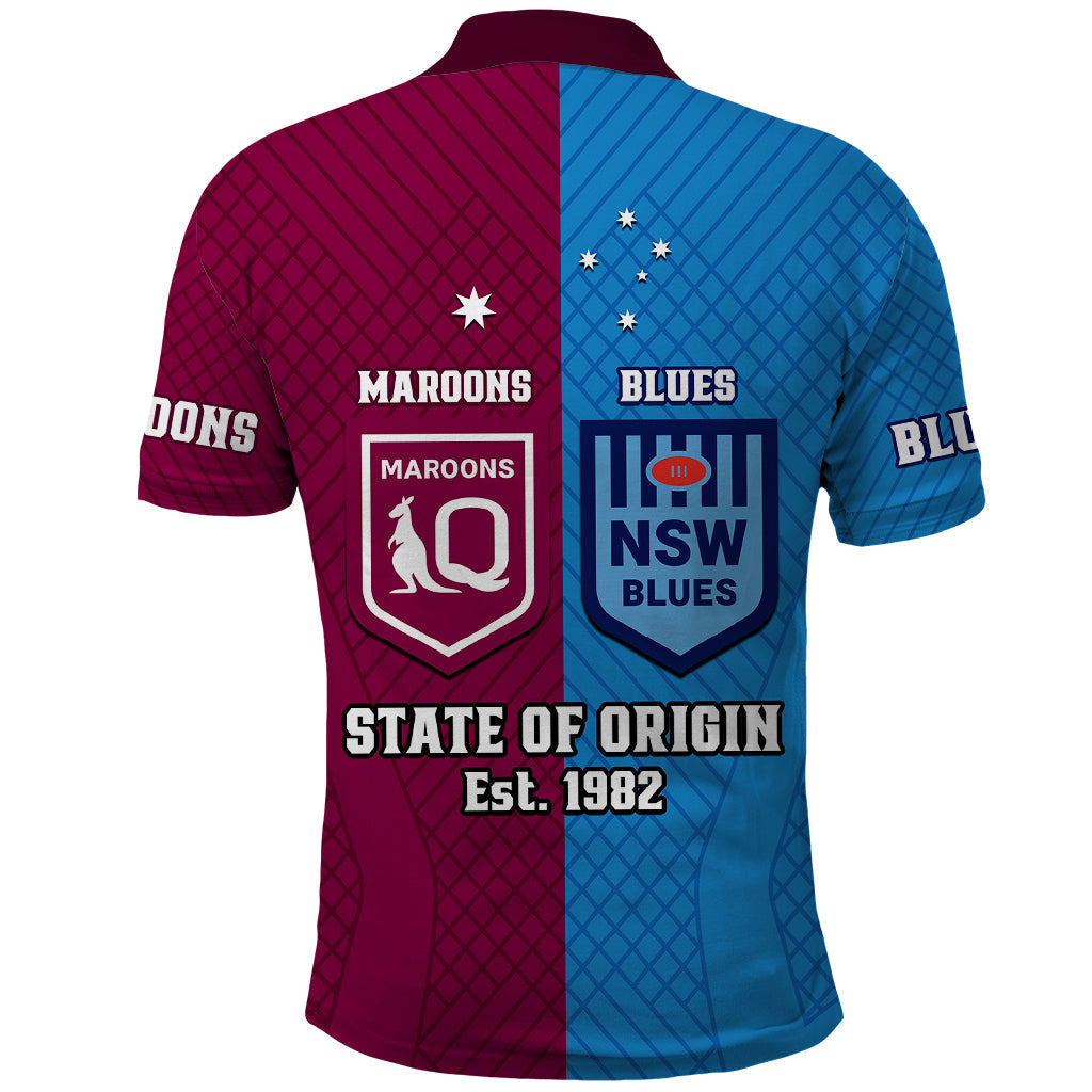 QLD Maroons And NSW Blues Rugby Polo Shirt Sporty Version 2023 - Vibe Hoodie Shop