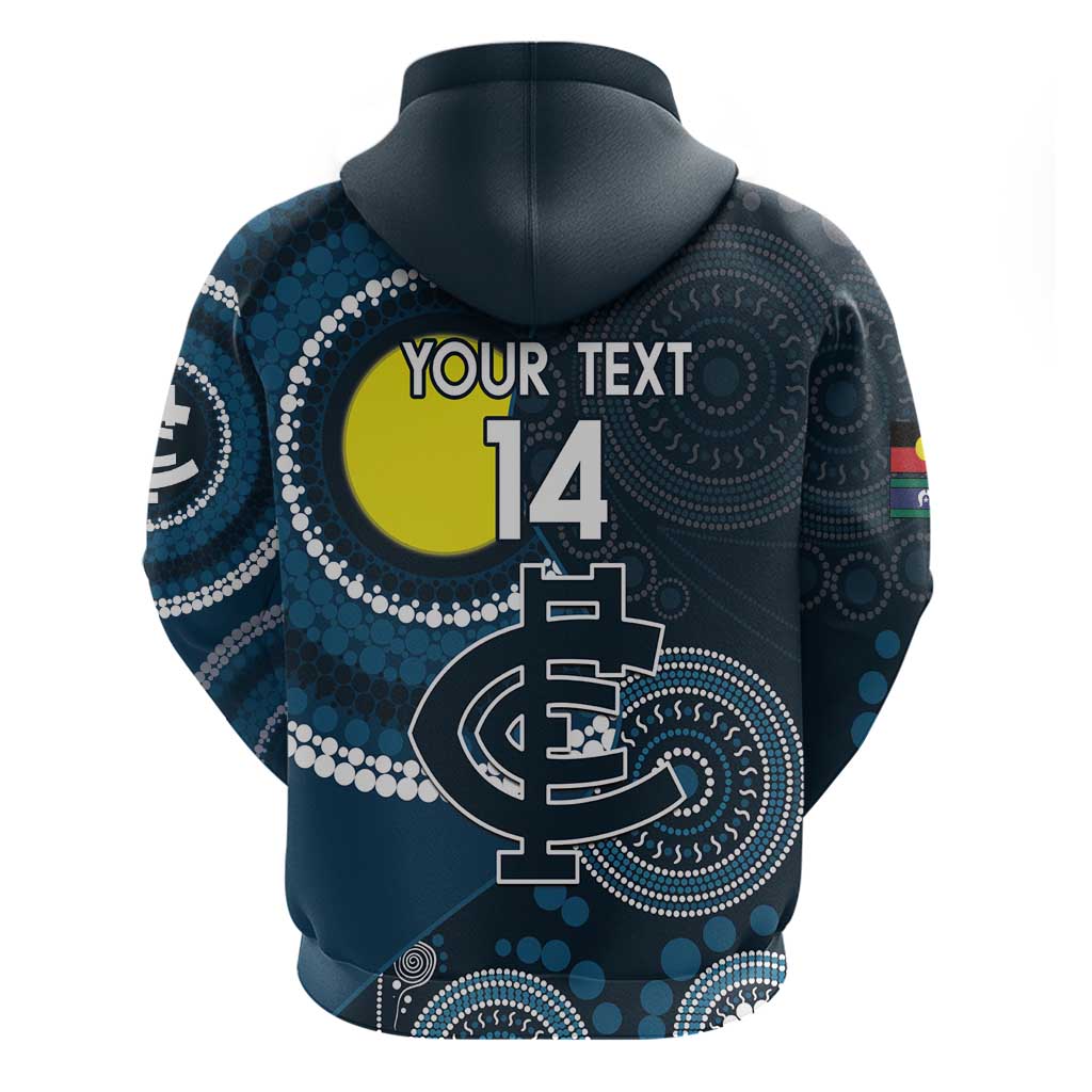 Custom AFL Carlton NAIDOC Week Hoodie Keep The Fire Burning Indigenous Art - Vibe Hoodie Shop
