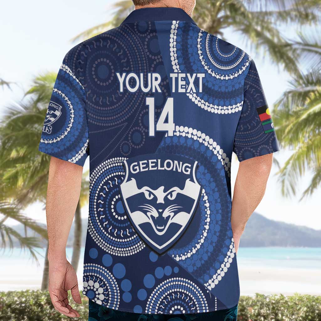 Custom AFL Geelong NAIDOC Week Hawaiian Shirt Keep The Fire Burning Indigenous Art - Vibe Hoodie Shop