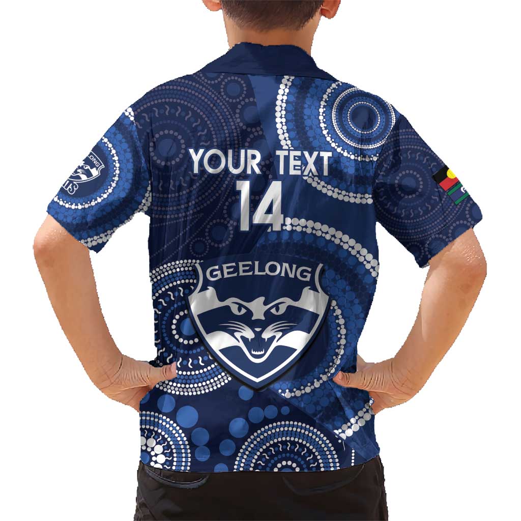 Custom AFL Geelong NAIDOC Week Hawaiian Shirt Keep The Fire Burning Indigenous Art - Vibe Hoodie Shop