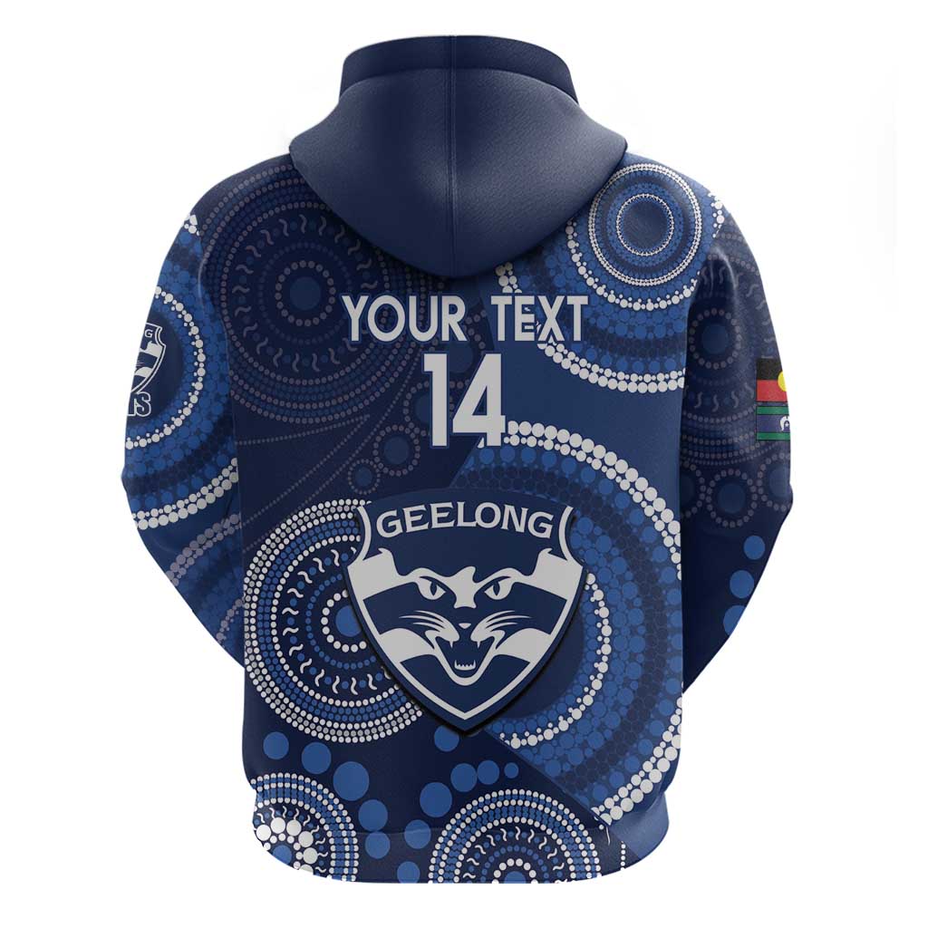 Custom AFL Geelong NAIDOC Week Hoodie Keep The Fire Burning Indigenous Art - Vibe Hoodie Shop