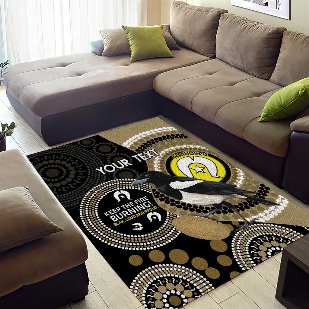 Custom AFL Collingwood NAIDOC Week Area Rug Keep The Fire Burning Indigenous Art - Vibe Hoodie Shop