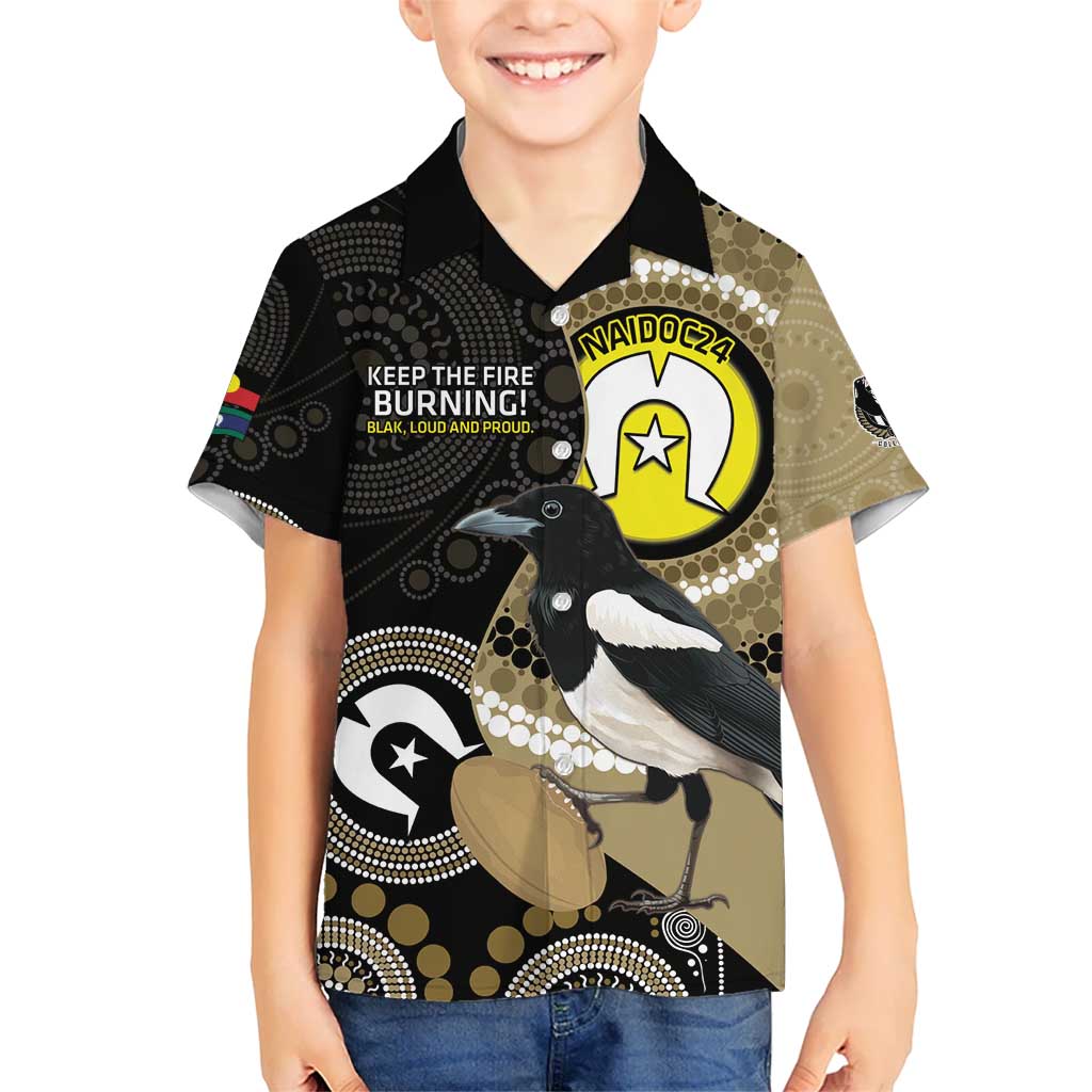 Custom AFL Collingwood NAIDOC Week Hawaiian Shirt Keep The Fire Burning Indigenous Art - Vibe Hoodie Shop