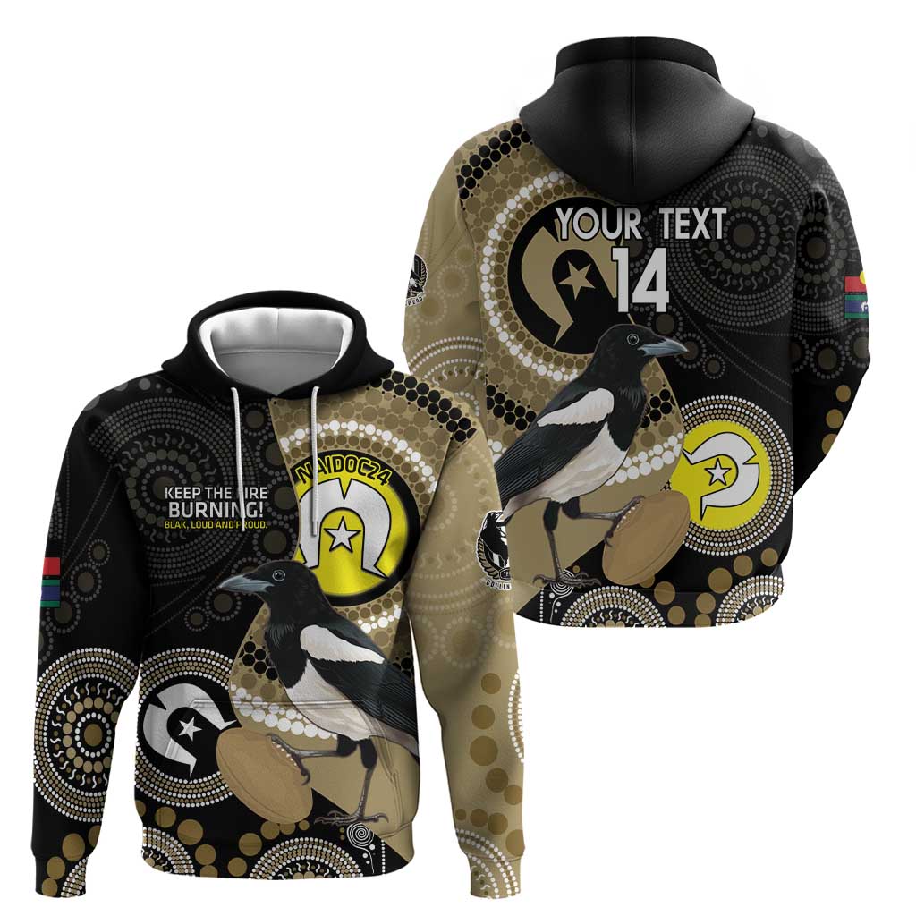 Custom AFL Collingwood NAIDOC Week Hoodie Keep The Fire Burning Indigenous Art - Vibe Hoodie Shop