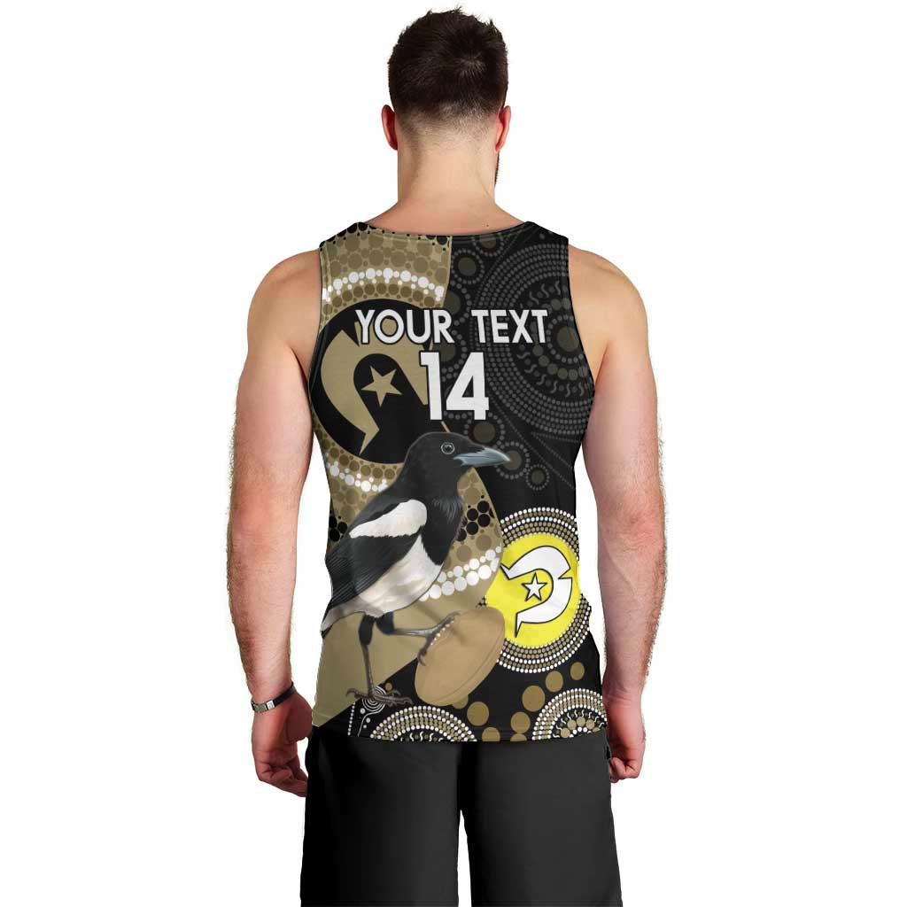 Custom AFL Collingwood NAIDOC Week Men Tank Top Keep The Fire Burning Indigenous Art - Vibe Hoodie Shop
