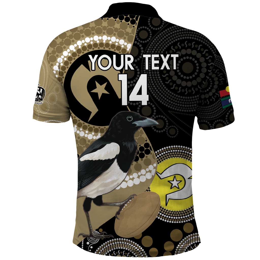 Custom AFL Collingwood NAIDOC Week Polo Shirt Keep The Fire Burning Indigenous Art - Vibe Hoodie Shop