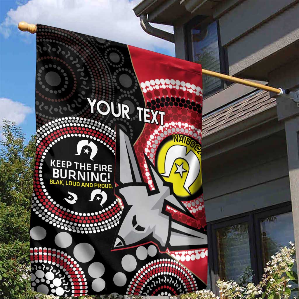 Custom AFL Essendon NAIDOC Week Garden Flag Keep The Fire Burning Indigenous Art - Vibe Hoodie Shop