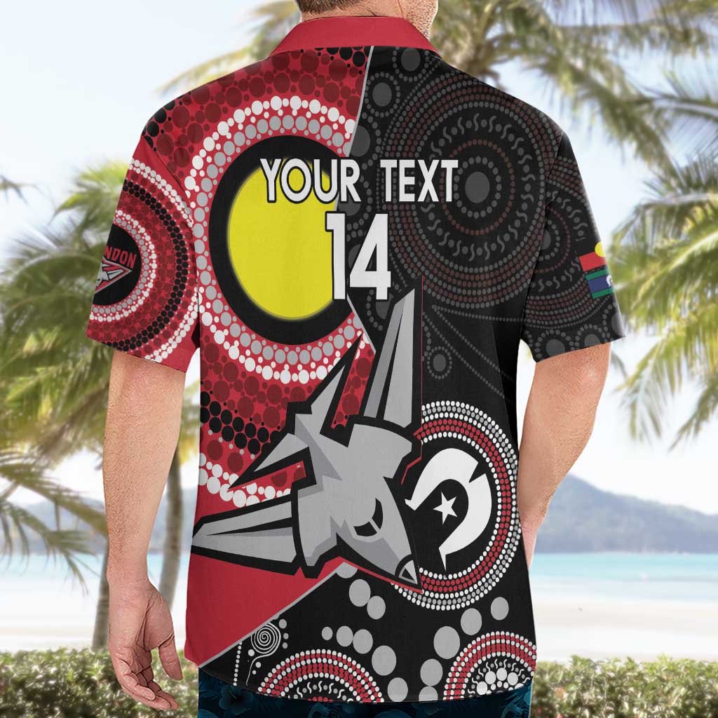 Custom AFL Essendon NAIDOC Week Hawaiian Shirt Keep The Fire Burning Indigenous Art - Vibe Hoodie Shop