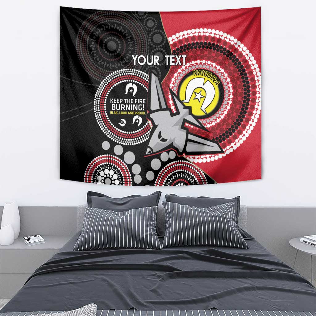 Custom AFL Essendon NAIDOC Week Tapestry Keep The Fire Burning Indigenous Art - Vibe Hoodie Shop