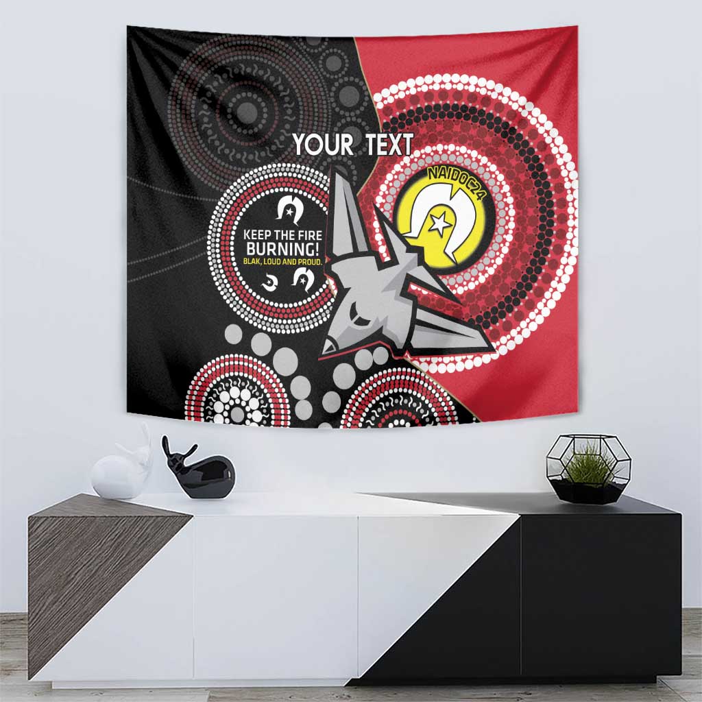 Custom AFL Essendon NAIDOC Week Tapestry Keep The Fire Burning Indigenous Art - Vibe Hoodie Shop