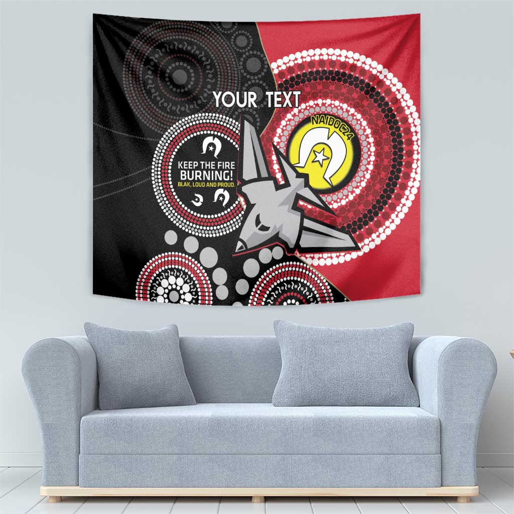 Custom AFL Essendon NAIDOC Week Tapestry Keep The Fire Burning Indigenous Art - Vibe Hoodie Shop