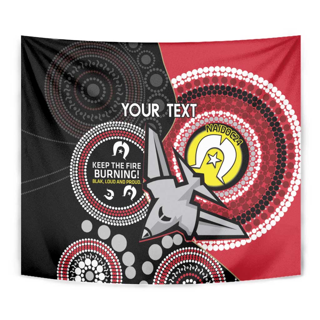 Custom AFL Essendon NAIDOC Week Tapestry Keep The Fire Burning Indigenous Art - Vibe Hoodie Shop