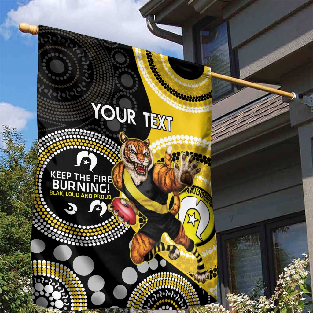 Custom AFL Richmond NAIDOC Week Garden Flag Keep The Fire Burning Indigenous Art - Vibe Hoodie Shop