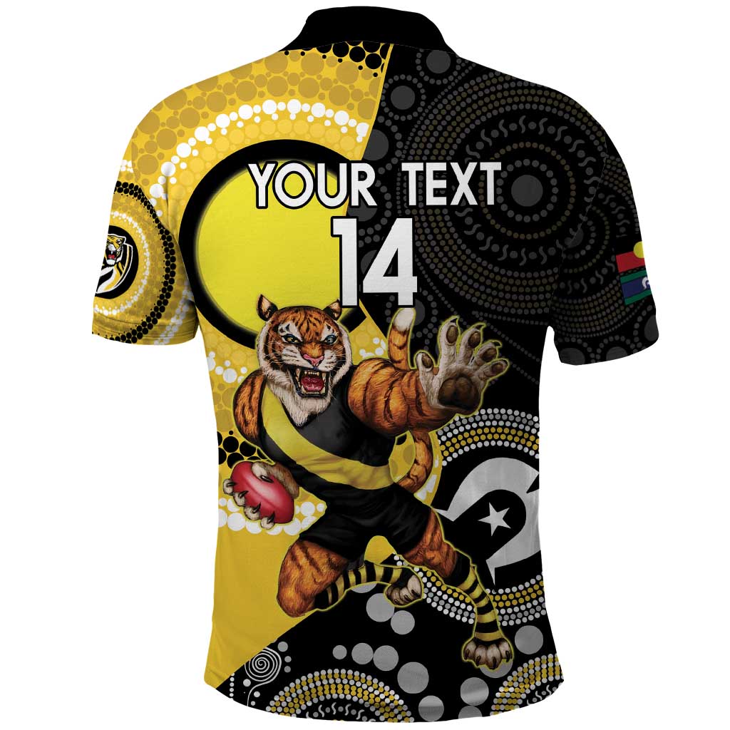 Custom AFL Richmond NAIDOC Week Polo Shirt Keep The Fire Burning Indigenous Art - Vibe Hoodie Shop
