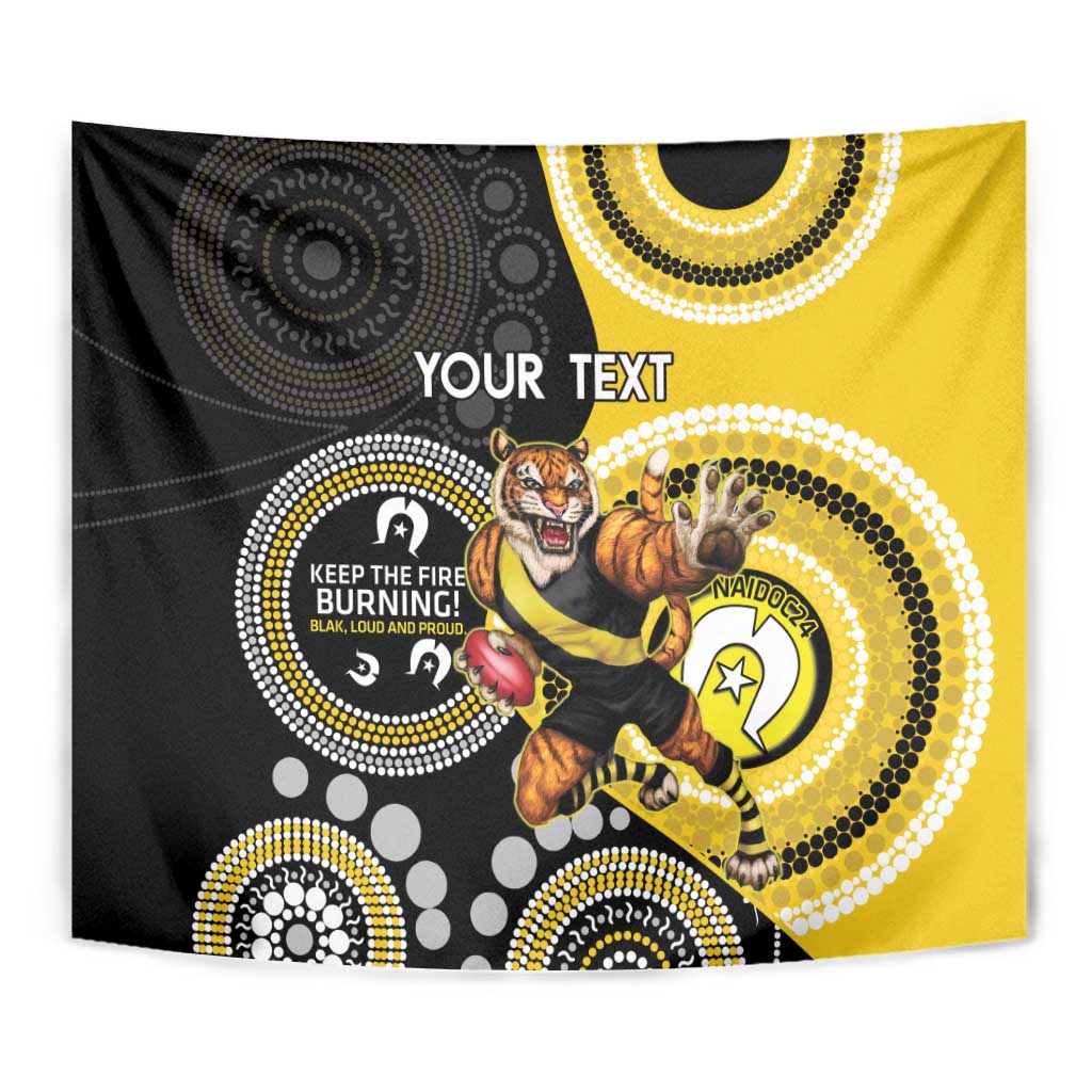 Custom AFL Richmond NAIDOC Week Tapestry Keep The Fire Burning Indigenous Art - Vibe Hoodie Shop