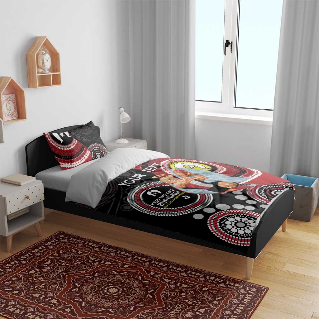 Custom AFL St Kilda NAIDOC Week Bedding Set Keep The Fire Burning Indigenous Art - Vibe Hoodie Shop