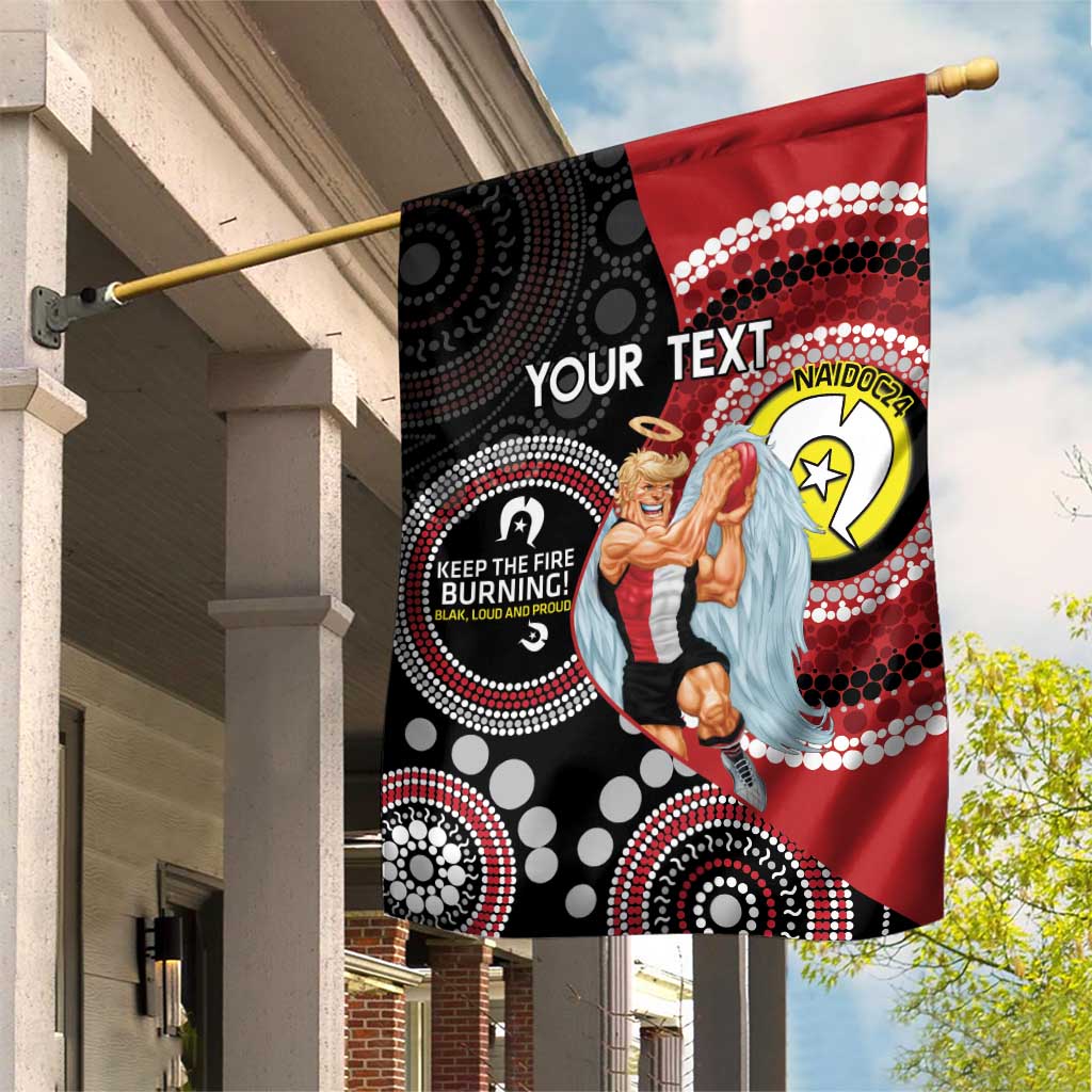 Custom AFL St Kilda NAIDOC Week Garden Flag Keep The Fire Burning Indigenous Art - Vibe Hoodie Shop