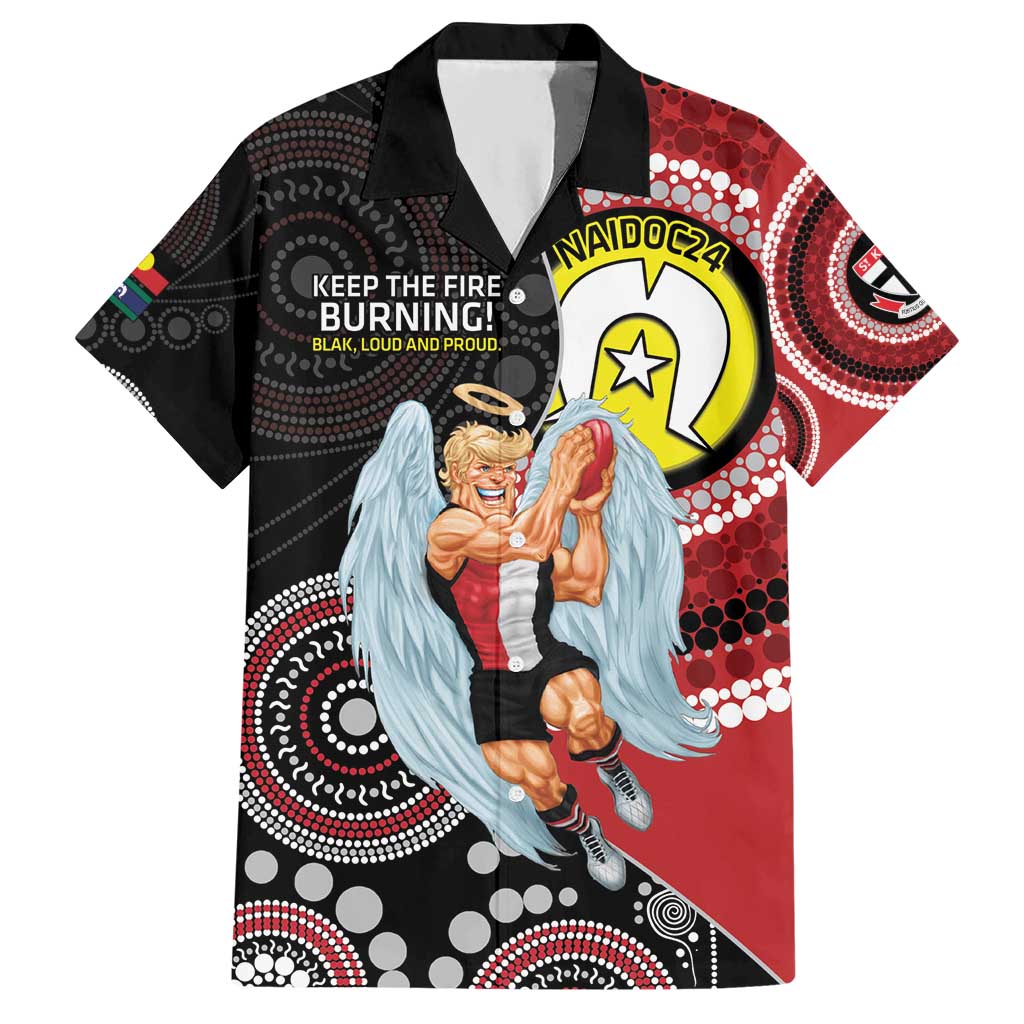 Custom AFL St Kilda NAIDOC Week Hawaiian Shirt Keep The Fire Burning Indigenous Art - Vibe Hoodie Shop