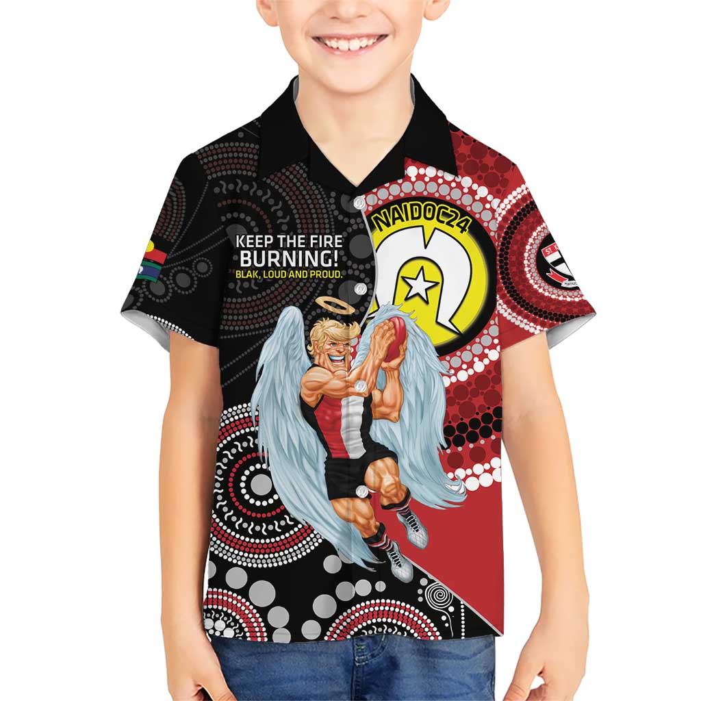 Custom AFL St Kilda NAIDOC Week Hawaiian Shirt Keep The Fire Burning Indigenous Art - Vibe Hoodie Shop