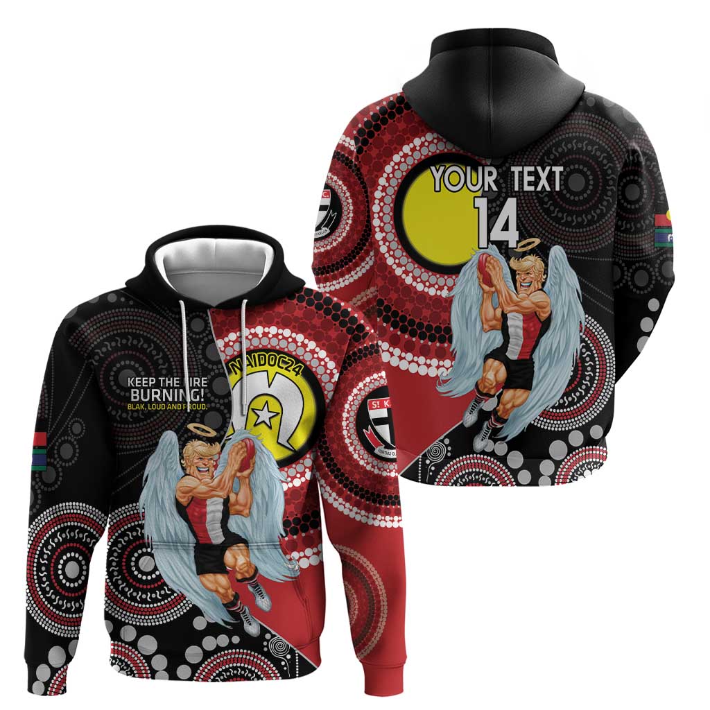 Custom AFL St Kilda NAIDOC Week Hoodie Keep The Fire Burning Indigenous Art - Vibe Hoodie Shop