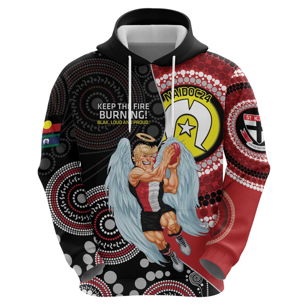 Custom AFL St Kilda NAIDOC Week Hoodie Keep The Fire Burning Indigenous Art - Vibe Hoodie Shop