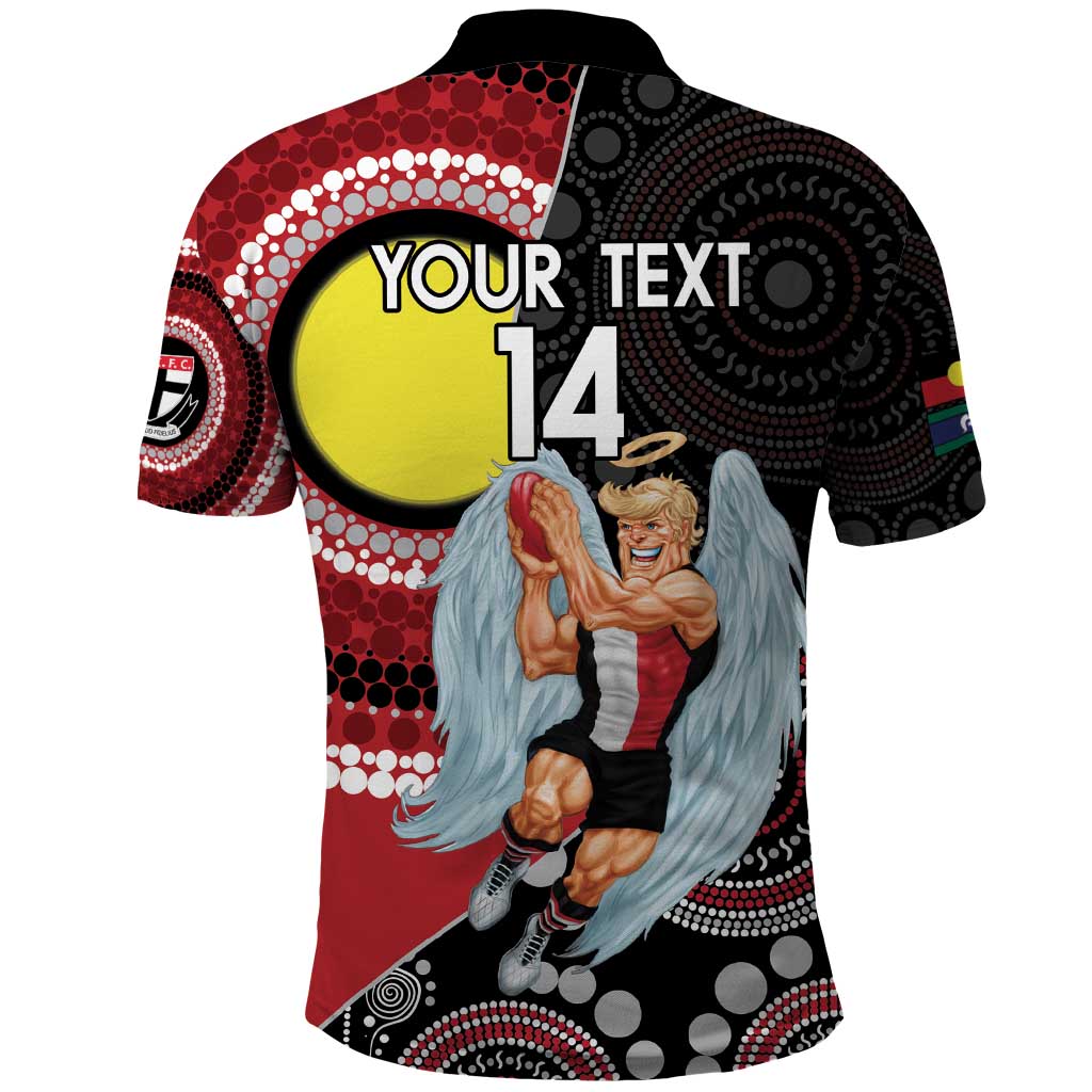 Custom AFL St Kilda NAIDOC Week Polo Shirt Keep The Fire Burning Indigenous Art - Vibe Hoodie Shop