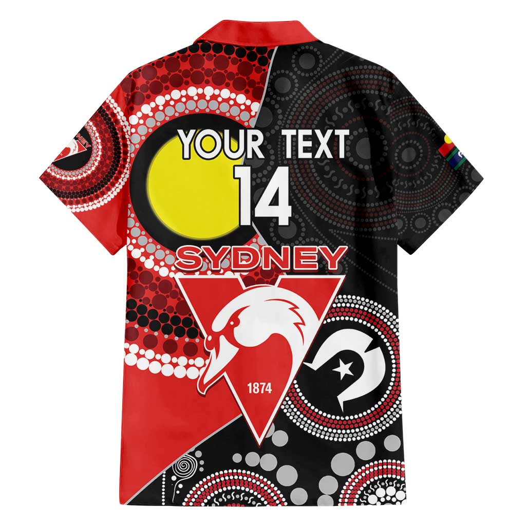 Custom AFL Swans NAIDOC Week Hawaiian Shirt Keep The Fire Burning Indigenous Art - Vibe Hoodie Shop