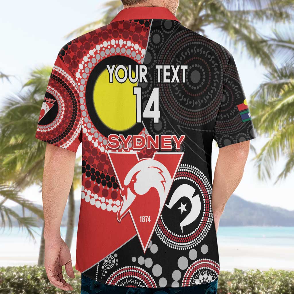 Custom AFL Swans NAIDOC Week Hawaiian Shirt Keep The Fire Burning Indigenous Art - Vibe Hoodie Shop