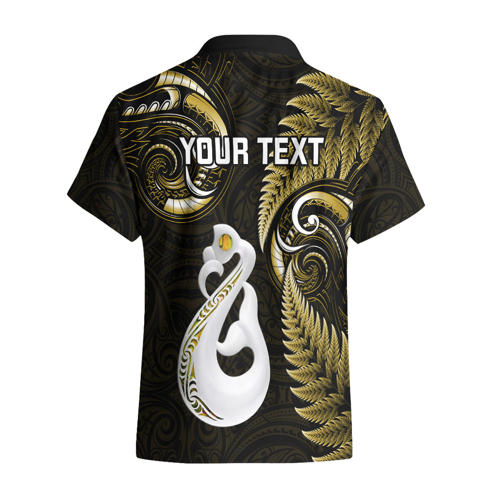 Personalised New Zealand Hawaiian Shirt Aotearoa Silver Fern With Manaia Maori Unique Gold - Vibe Hoodie Shop