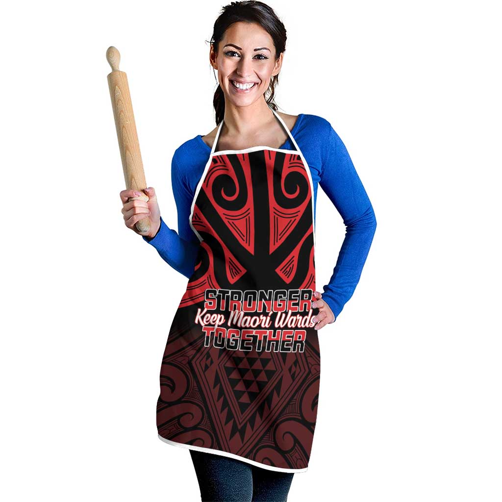 Keep Maori Wards New Zealand Apron Stronger Together Aotearoa Taniko - Vibe Hoodie
