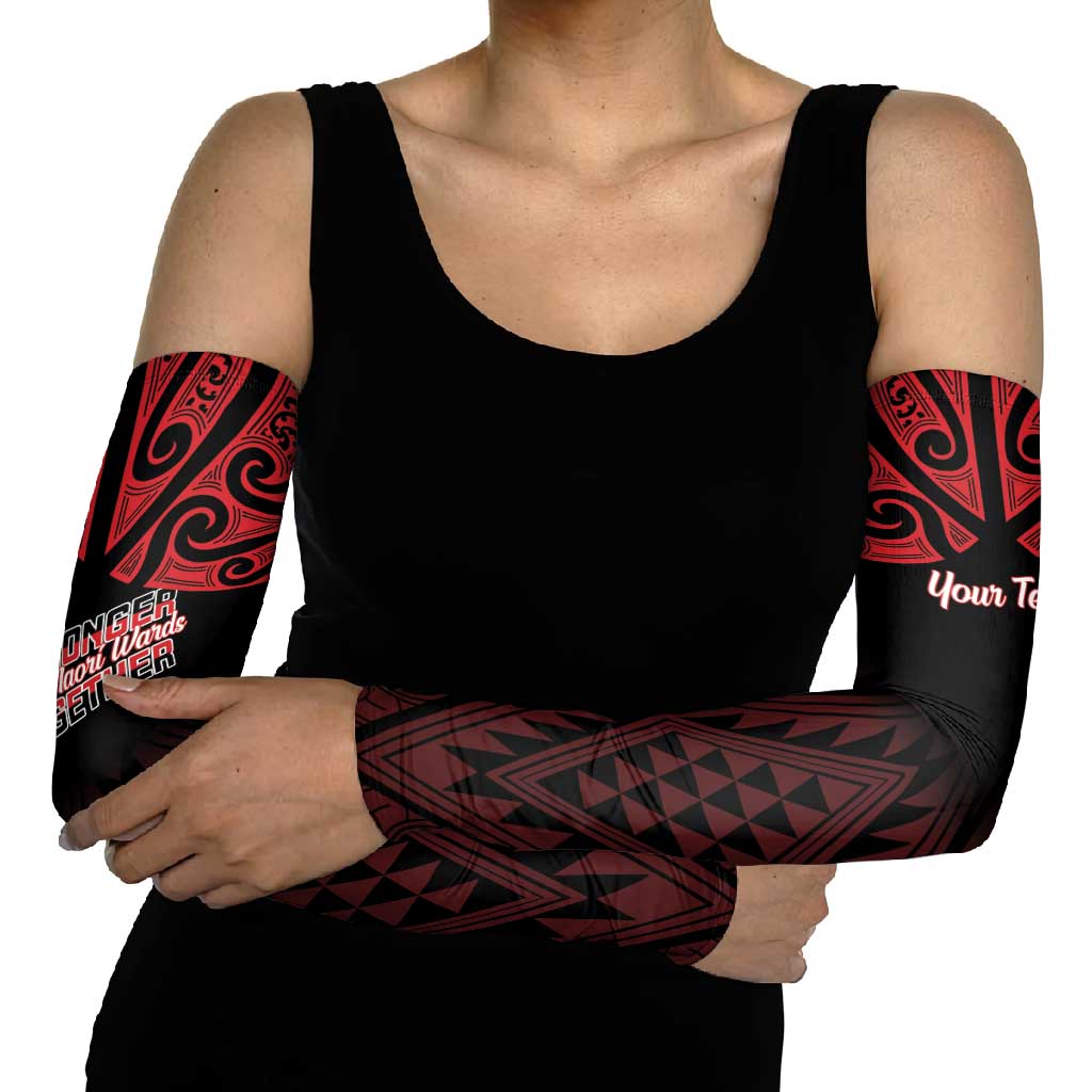 Personalised Keep Maori Wards New Zealand Arm Sleeves Stronger Together Aotearoa Taniko - Vibe Hoodie