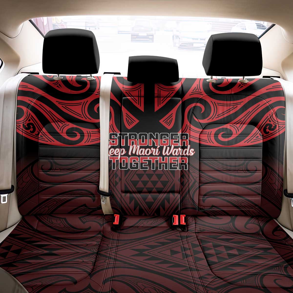 Keep Maori Wards New Zealand Back Car Seat Cover Stronger Together Aotearoa Taniko - Vibe Hoodie