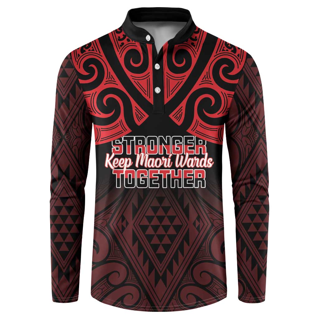 Personalised Keep Maori Wards New Zealand Button Sweatshirt Stronger Together Aotearoa Taniko - Vibe Hoodie